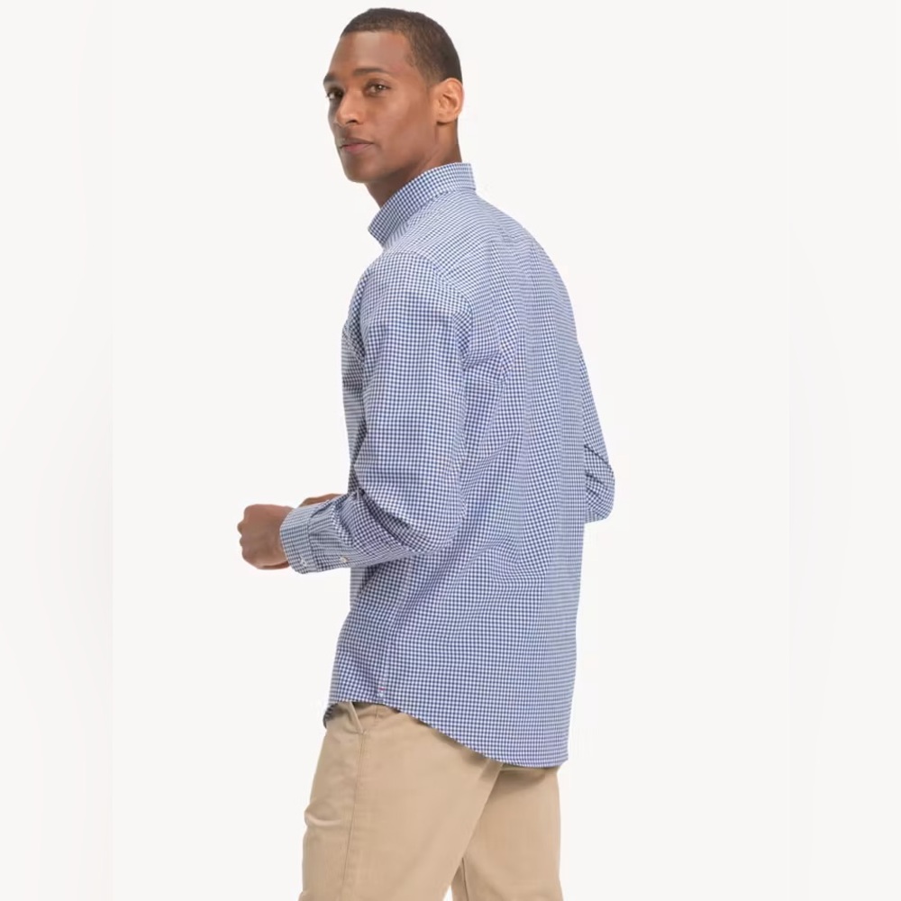 Tommy Hilfiger Blue Gingham Button Down Oxford Shirt